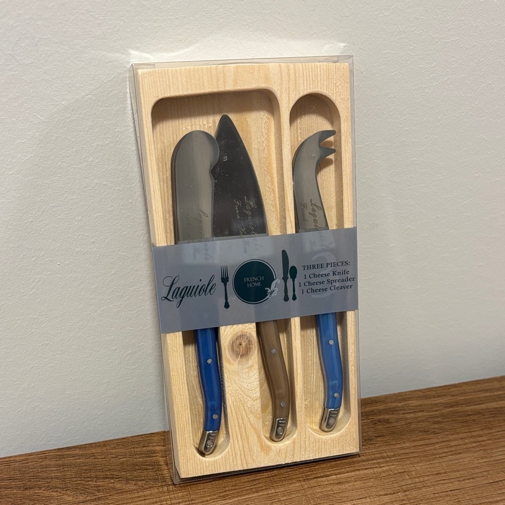 Laguiole French Home 3 piece cheese knives set NEW